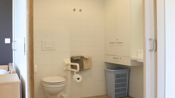 Badkamer in kamer Centrum voor Kortverblijf Elckerlyc