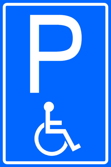 parkeerbord parkeerplaats personen met een handicap