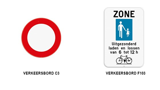 GAS 4 - verkeersborden C3 en F103